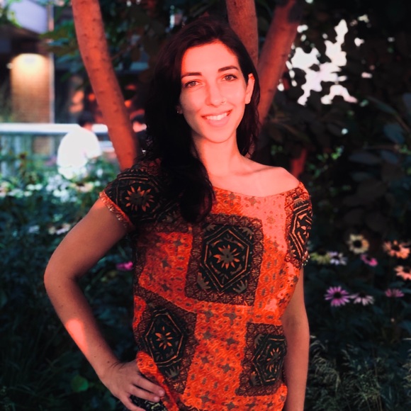 Vintage hand-sewn block print top - Picture 3 of 8